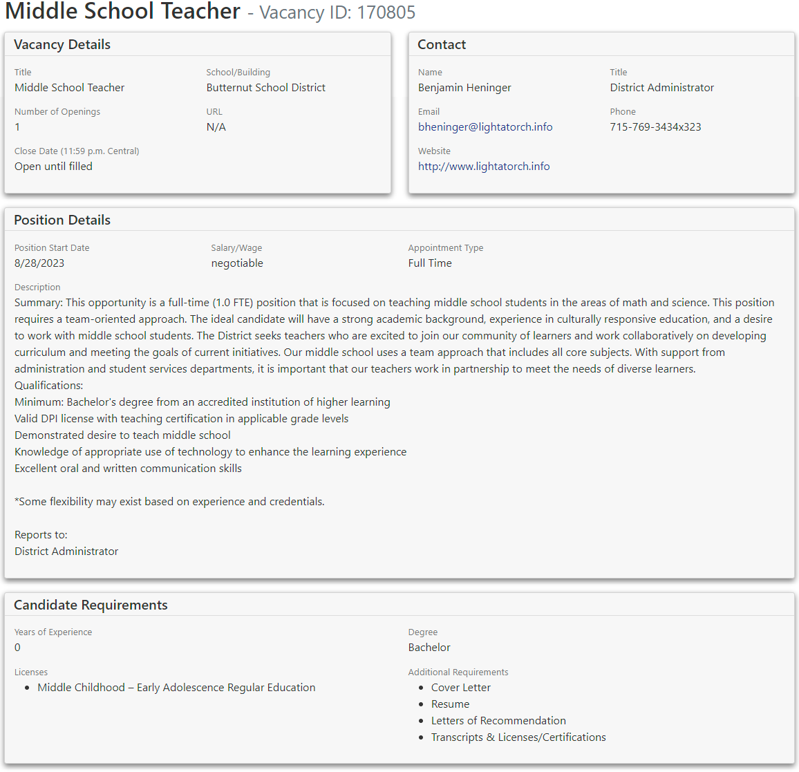 SpecEd Jobpost